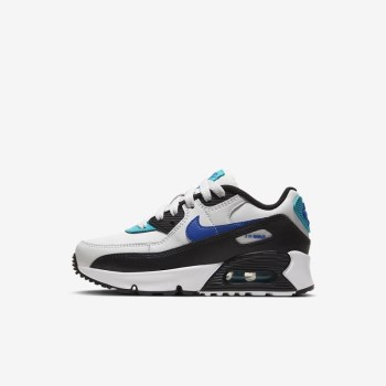 Nike Air Max 90 - Fiatalabb Gyerek Utcai Cipő - Világos Szürke/Fehér/Rózsaszín/Metal Titán